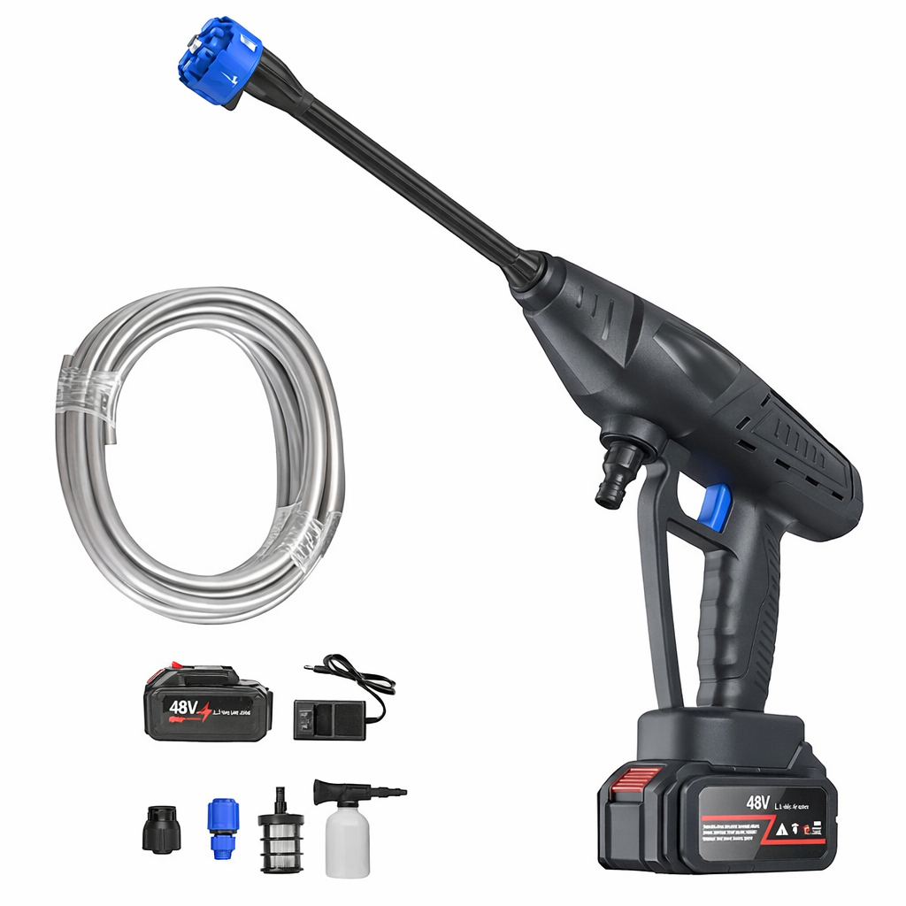 Hidro Lavadora Portátil A-ML8103 Recargable 48V con Manguera de 10m