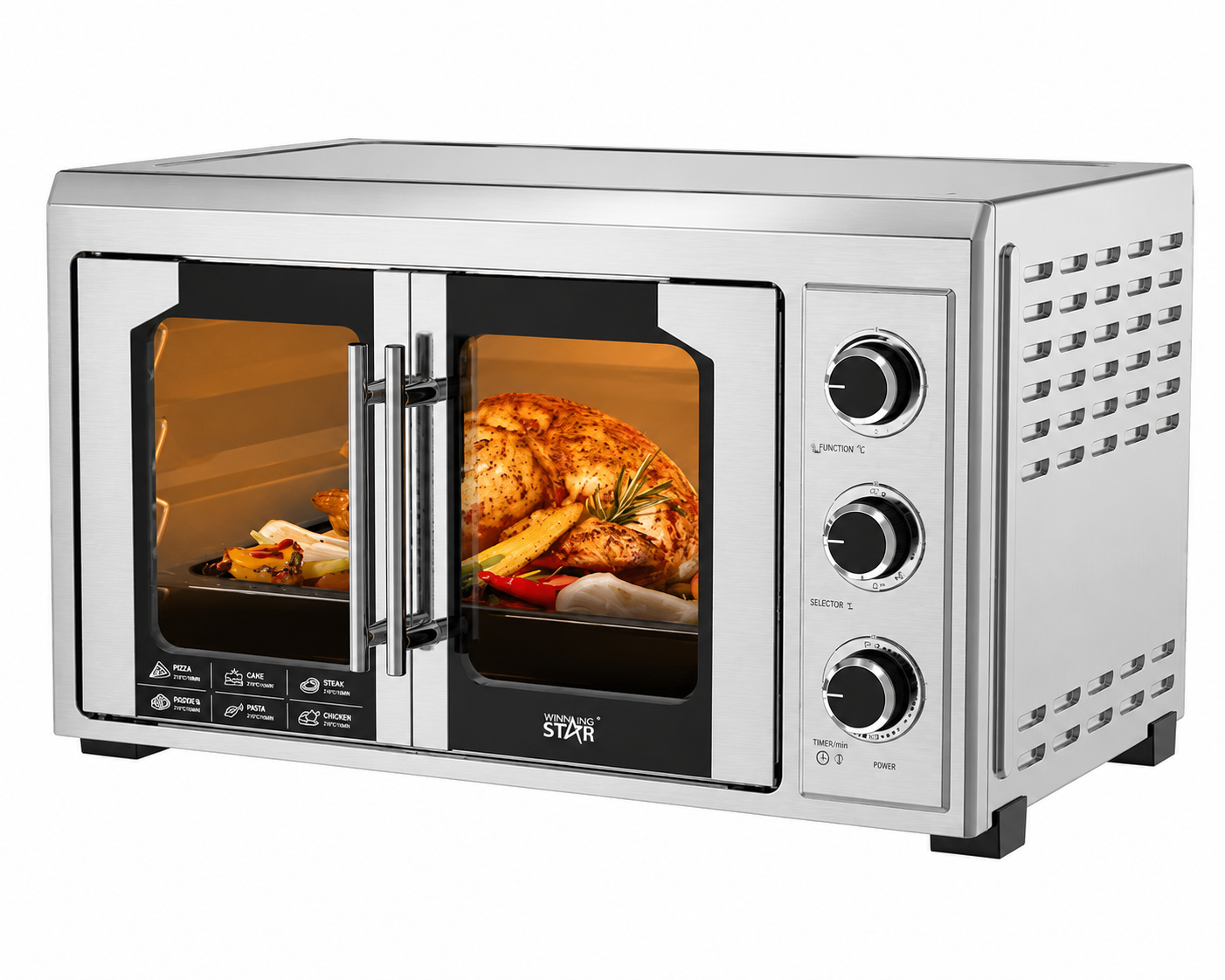 Horno Eléctrico Winning Star ST-9850 45 Litros Doble Puerta