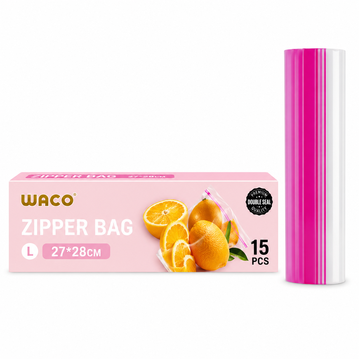 Bolsas Zipper W052 27x28cm Pack 15 Unidades Reutilizables