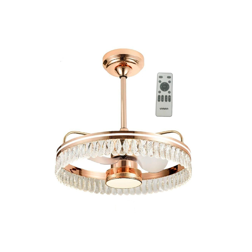 Ventilador de Techo con Luminaria A-FAN8301 80W Crema/Blanco
