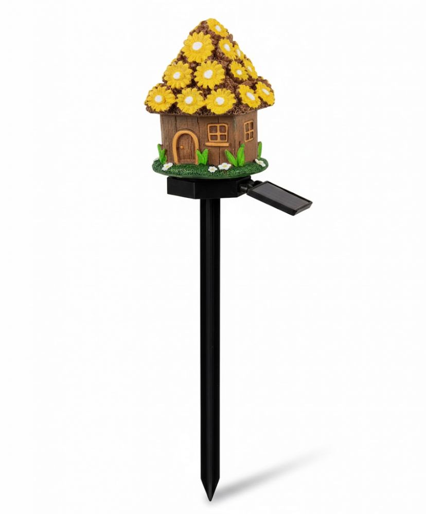 Estaca solar LED decorativa con diseño de casa para jardín