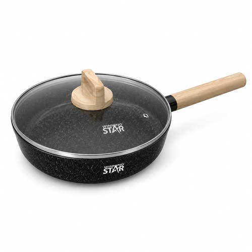 Sartén Antiadherente Winning Star ST-5202-30 con Tapa de Vidrio 30 cm