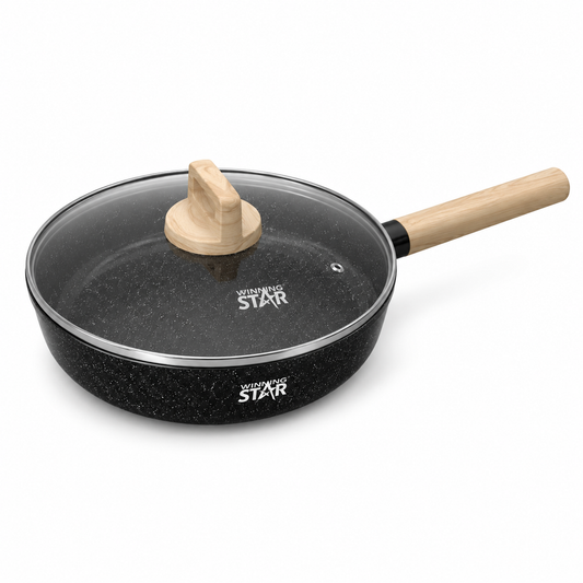 Sartén Antiadherente Winning Star ST-5202-30 con Tapa de Vidrio 30 cm