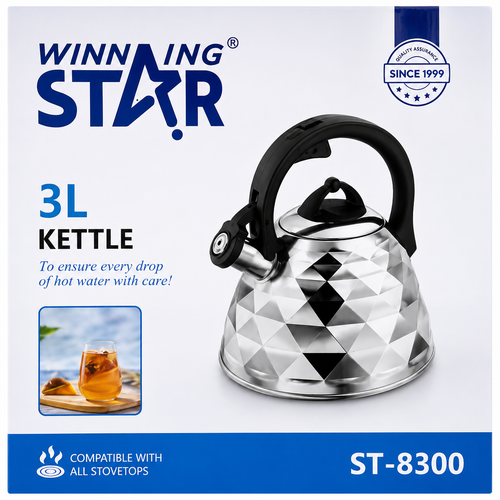Hervidor de Agua Winning Star ST-8300 3 Litros Acero Inoxidable
