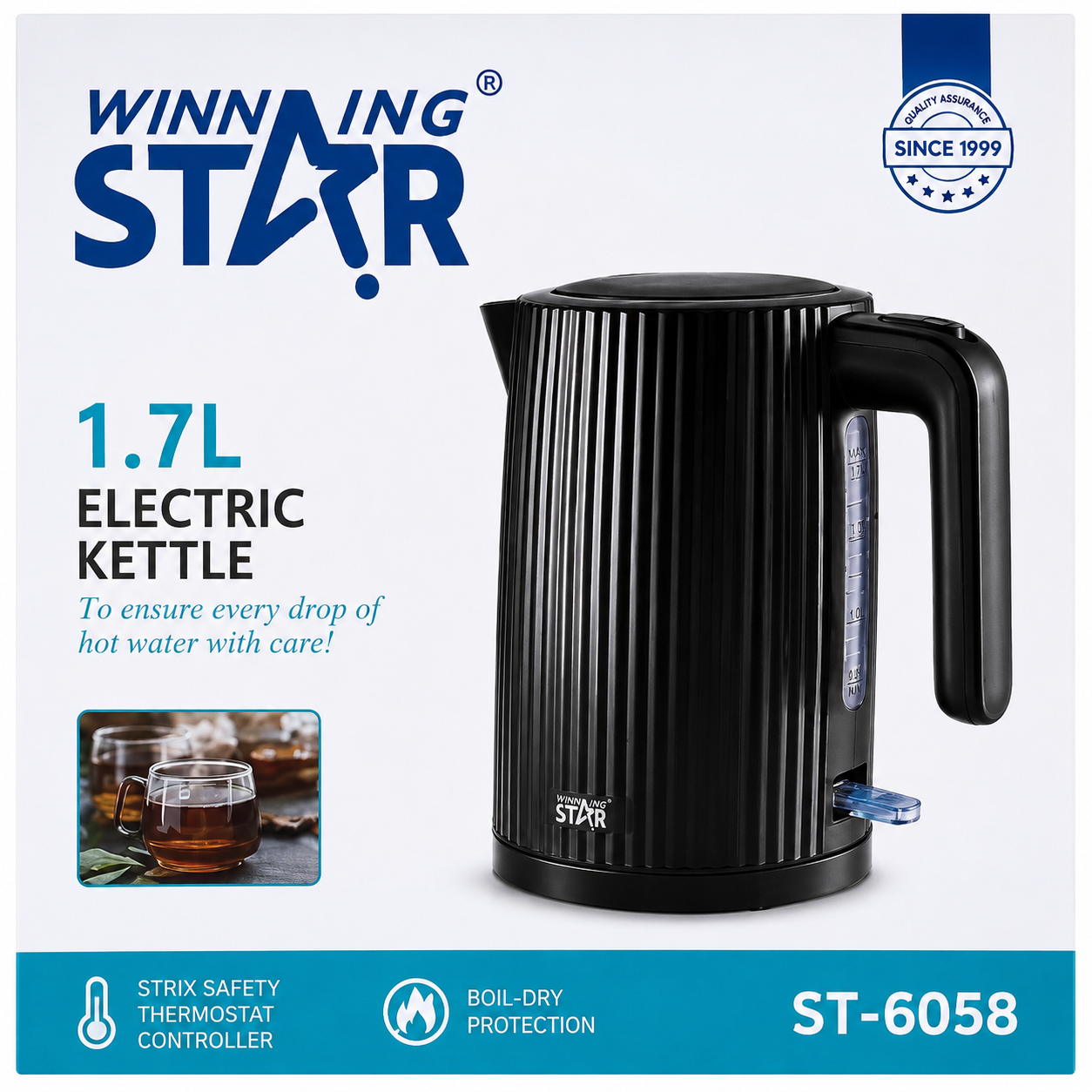 Jarra Eléctrica Winning Star ST-6058 1.7 Litros 1000W