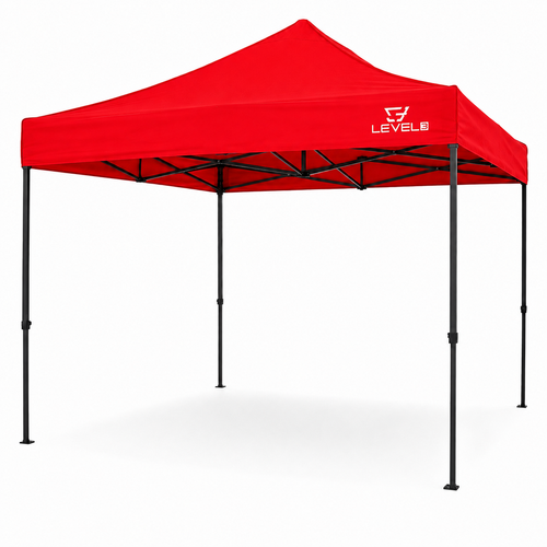 TOLDO PLEGABLE 3X3 ROJO C/ PROTECCION UV
