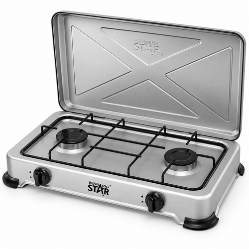 Cocina a Gas Winning Star ST-9659 Doble Hornalla Acero Inoxidable