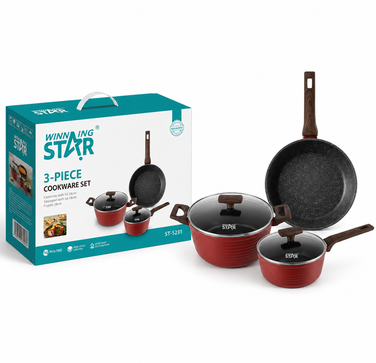 Set de Ollas Antiadherentes Winning Star ST-5231 4 Piezas