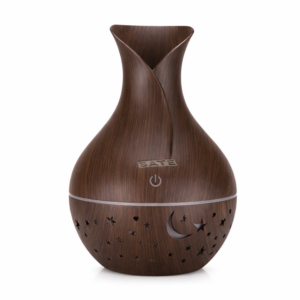 Humidificador Sate A-H6714 Difusor de Aroma 130ml Marrón Oscuro