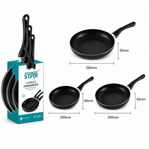 Set de Sartenes Antiadherentes Winning Star ST-5217 3 Piezas