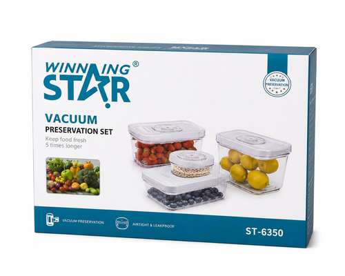 Juego de Potes al Vacío Winning Star ST-6350 con Bomba Eléctrica