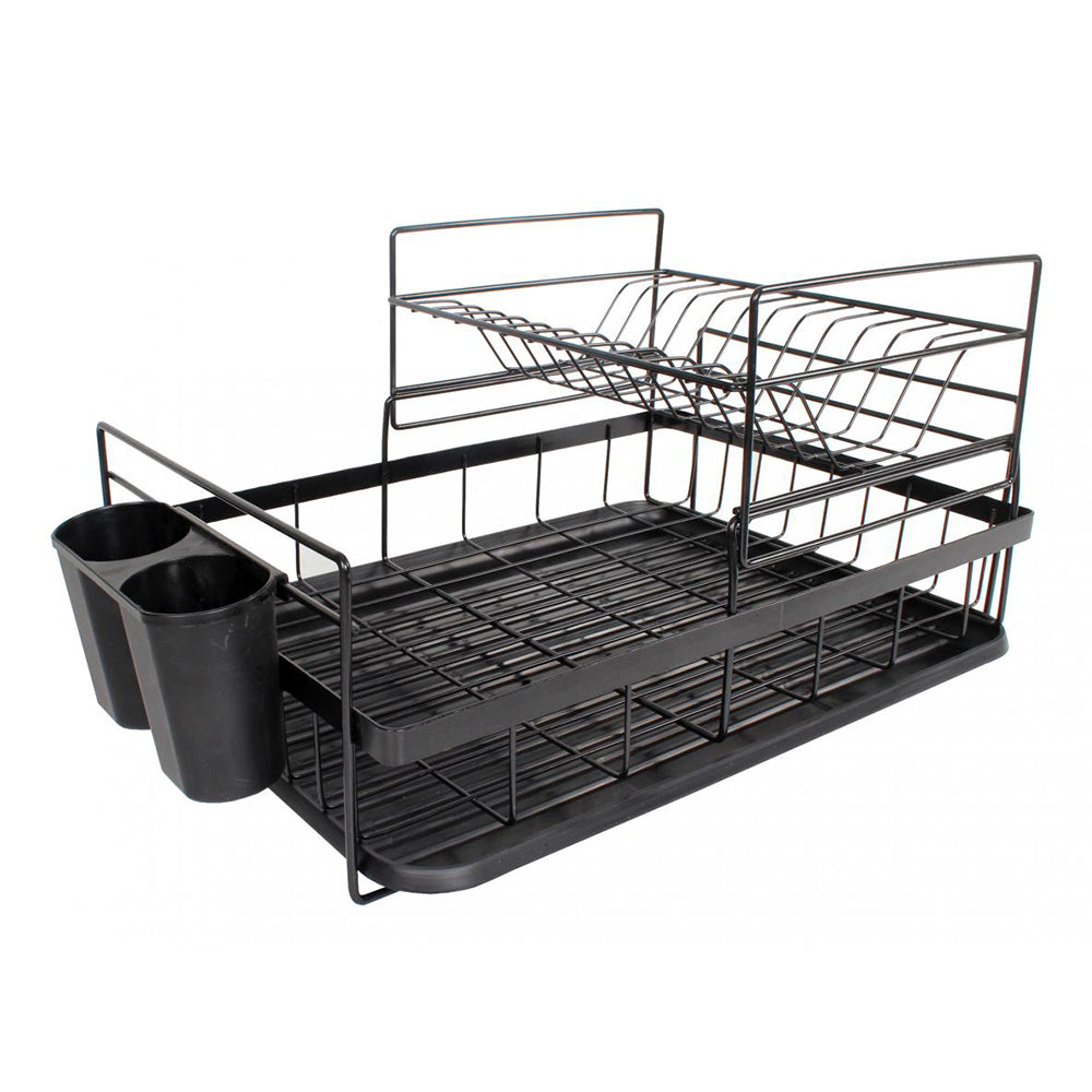 ESCURRIDOR DE VAJILLA DECOTEAM 2 NIVELES RECTANG. NEGRO
