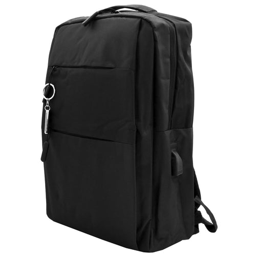 Mochila para notebook SATE A-KP703 negra 15.6 pulgadas con USB
