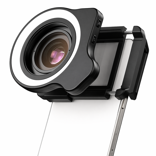 Lente Zoom Macro con Luz LED APL-ZM100FL26 Profesional