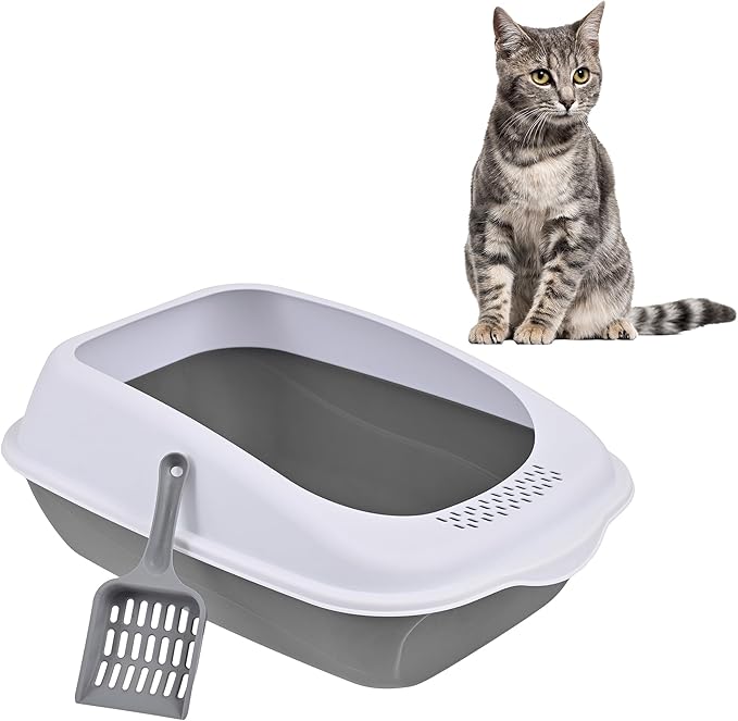 ARENERO CERRADO P/ GATOS CON PALA SANITARIA GRIS
