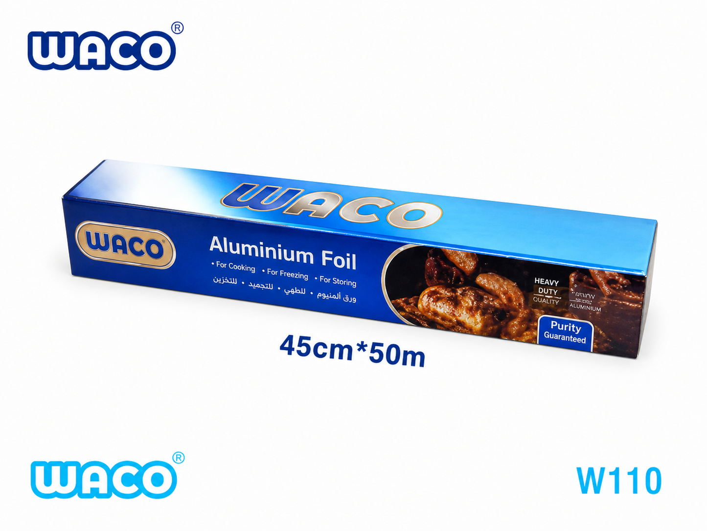 Papel Aluminio W110 45cm x 50m Rollo Resistente