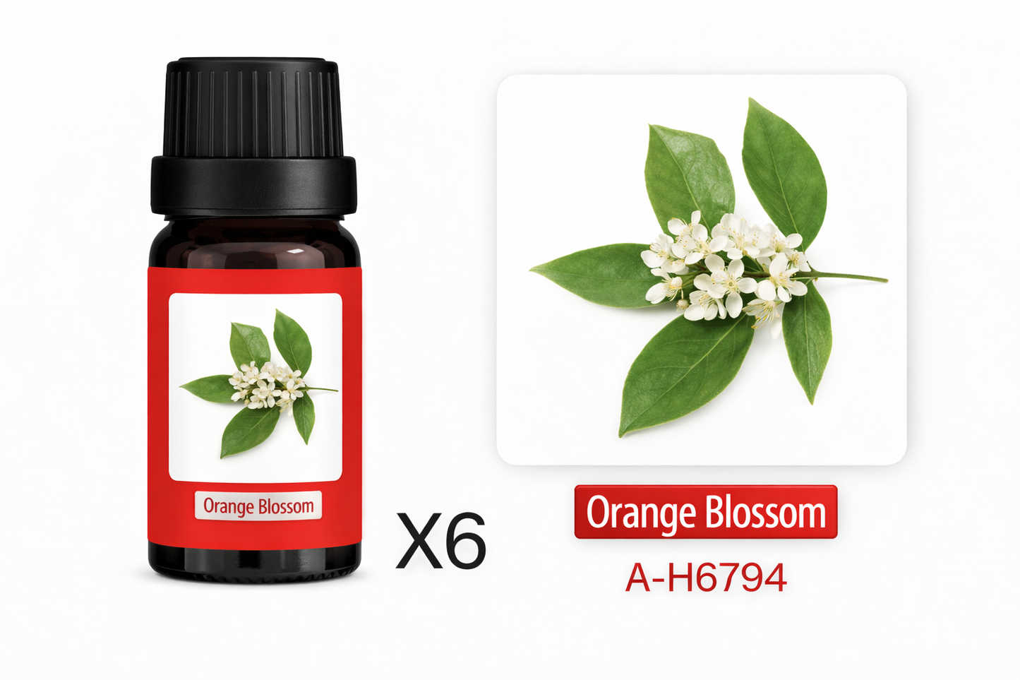 Esencia Aromática A-H6794 para Humidificador Flor de Naranja Set 6 x 10ml