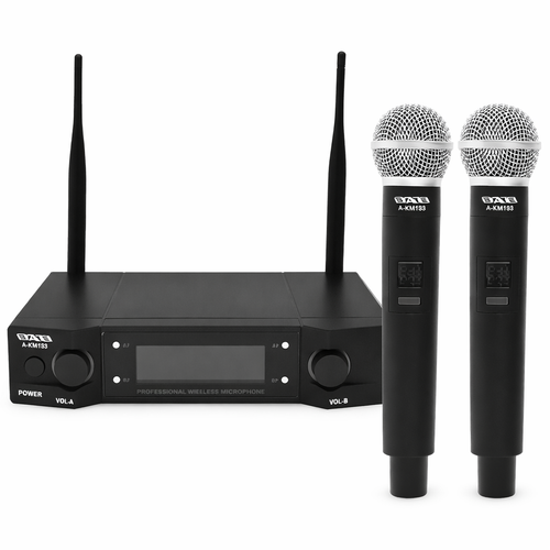 Micrófono Inalámbrico KTV A-MK1203 Doble con LCD 40m