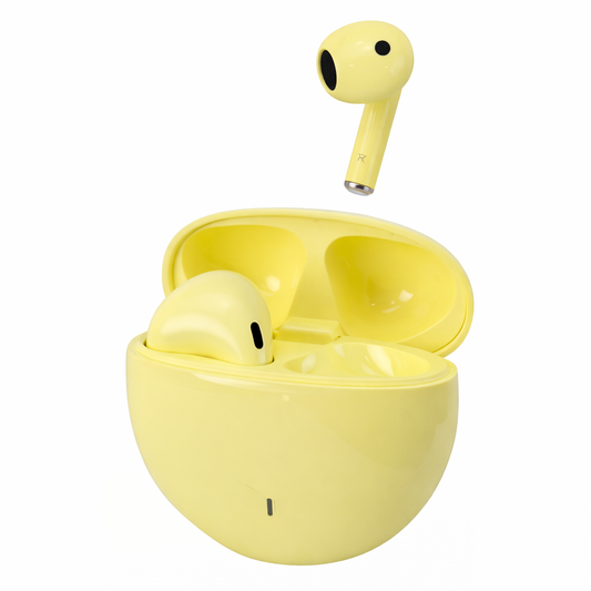 Auriculares Bluetooth SATE AE-6118 Amarillo con Control Táctil