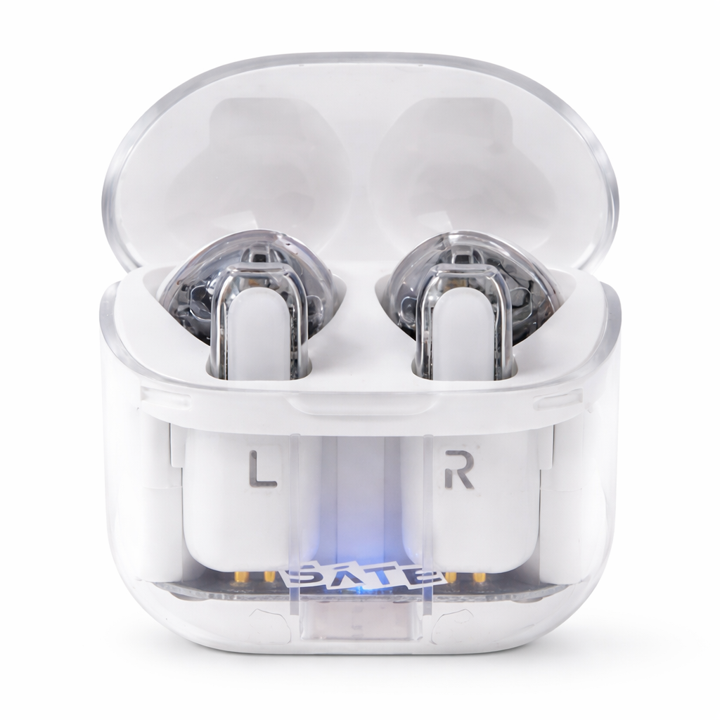 Auriculares Bluetooth SATE A-F32 Blanco con Control Táctil