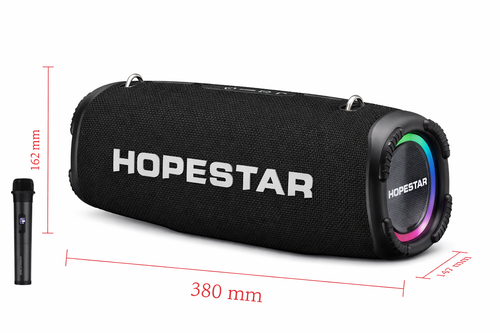 Speaker Bluetooth SATE Hopestar HS-1511 Negro 80W con Luces LED y Puertos USB/SD/AUX