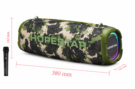 Speaker Bluetooth SATE Hopestar HS-1517 Camuflado 80W con Puertos USB/SD/AUX