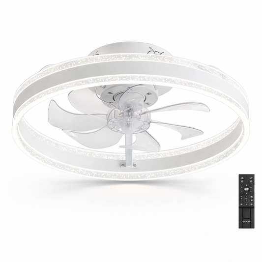 Ventilador de Techo con Luminaria A-FAN7102 53W Blanco