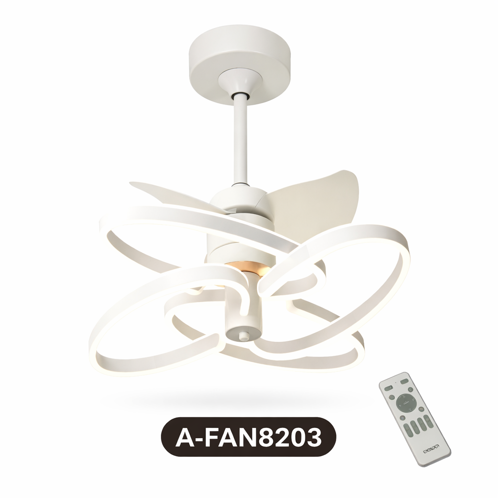 Ventilador de Techo con Luminaria A-FAN8203 63W Blanco