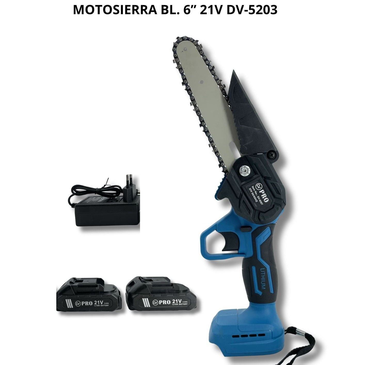 Motosierra Inalámbrica 6” 21V Brushless DV-5203 con Baterías