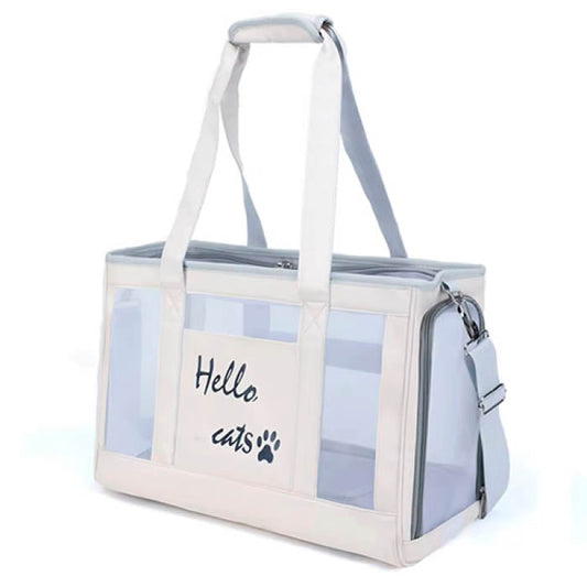 BOLSO TRANSPORTADORA P/MASCOTAS, 43*30*18CM, MALLA+POLIÉSTER, COLORES MEZCLADOS
