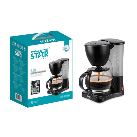Cafetera eléctrica Winning Star ST-9738 de 12 tazas color negro