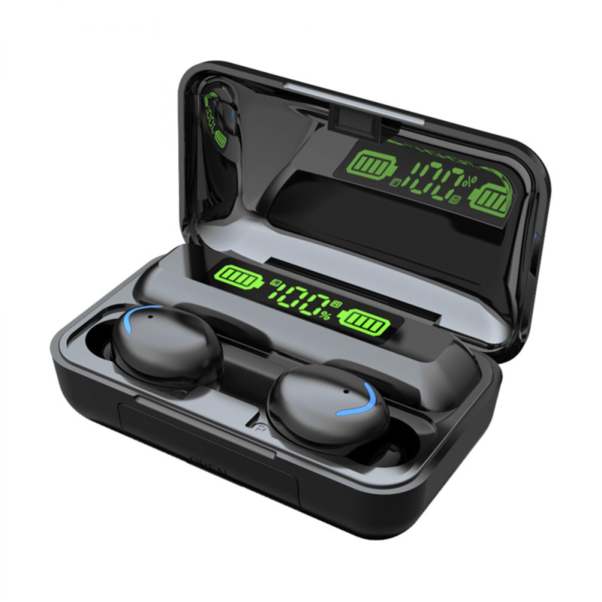 AURICULAR TWS CON ESTUCHE CARGADOR KAB-621 NEGRO
