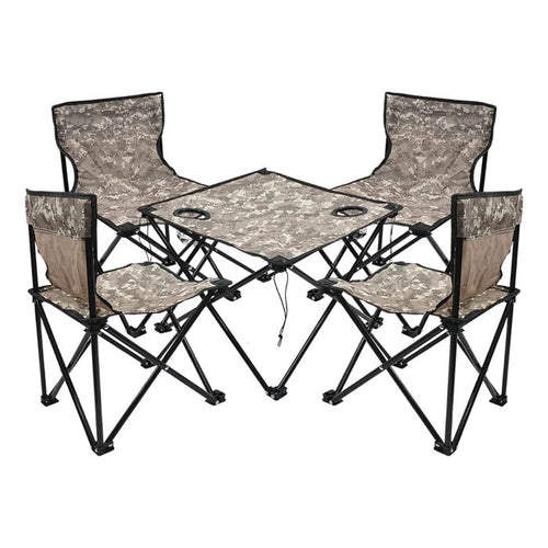 JUEGO DE SILLAS DE CAMPING & MESA LEVEL PLEGABLE