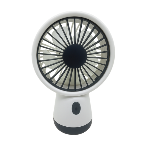 VENTILADOR DE MANO PORTÁTIL A BATERÍA RECARG. BLANCO. 4"