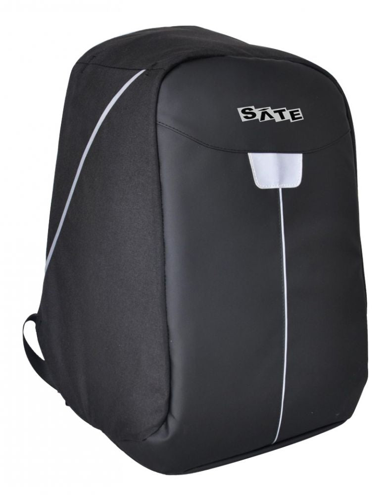 Mochila para notebook SATE A-KP1580 negra 15.6 pulgadas con USB y cierre oculto
