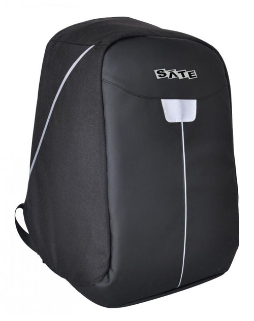 Mochila para notebook SATE A-KP1580 negra 15.6 pulgadas con USB y cierre oculto
