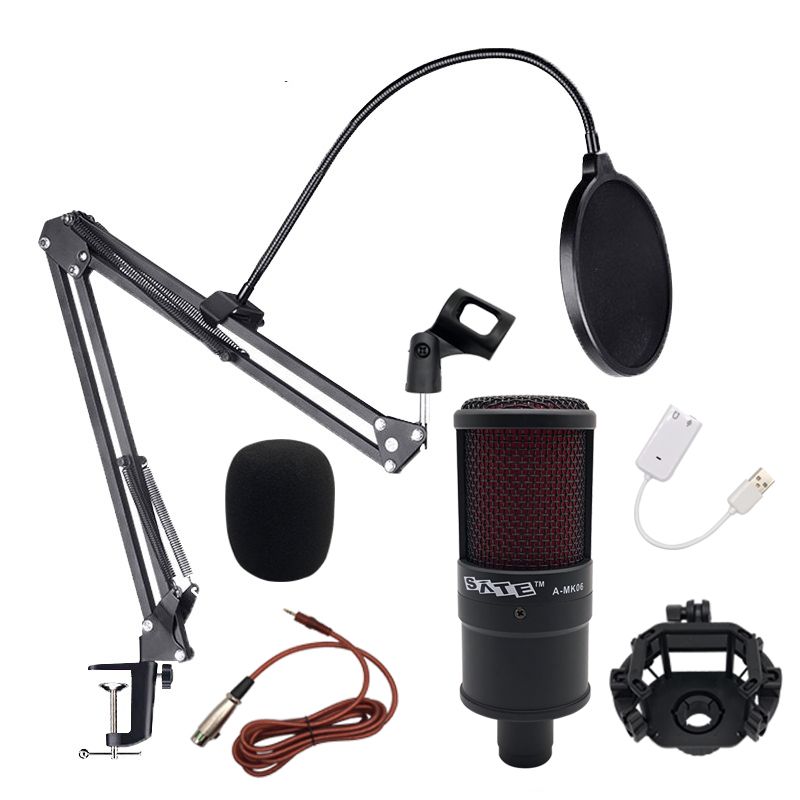 Kit Micrófono para Streamer A-MK06 Condensador 3.5mm