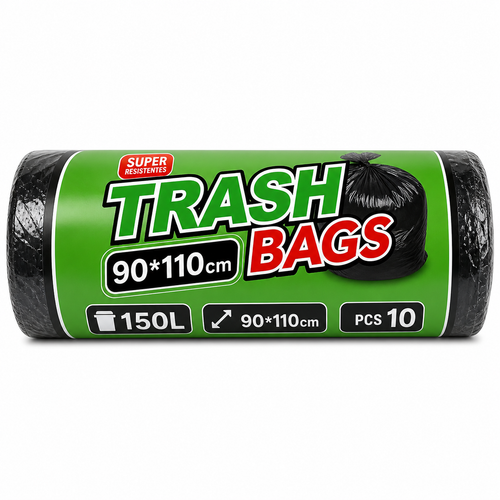 Bolsas de Basura W014 150L 90x110cm Pack 10 Unidades