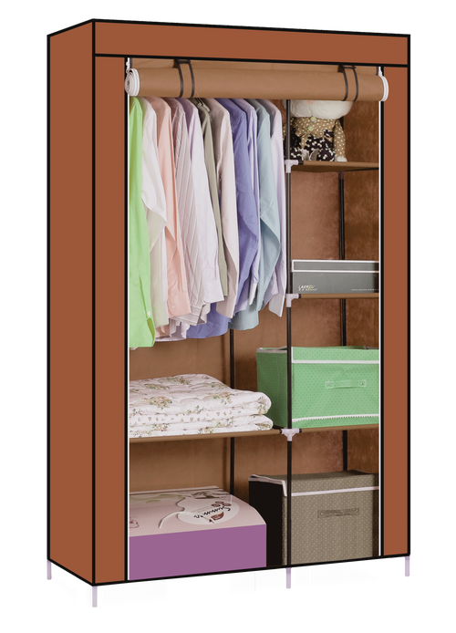 ROPERO DECOTEAM MARRON 105*45*170CMS DDR-005