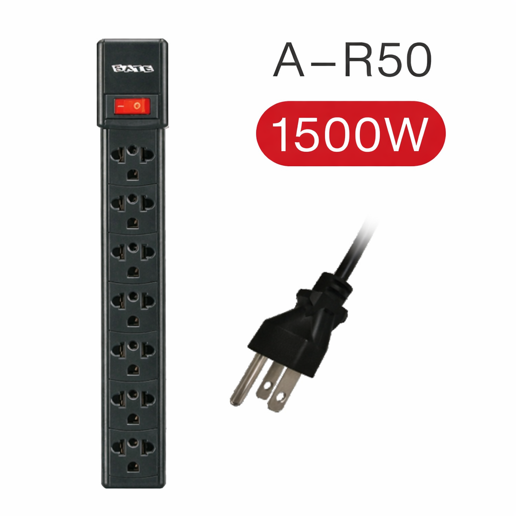 Prolongador Eléctrico SATE A-R50 6 Tomas con Interruptor