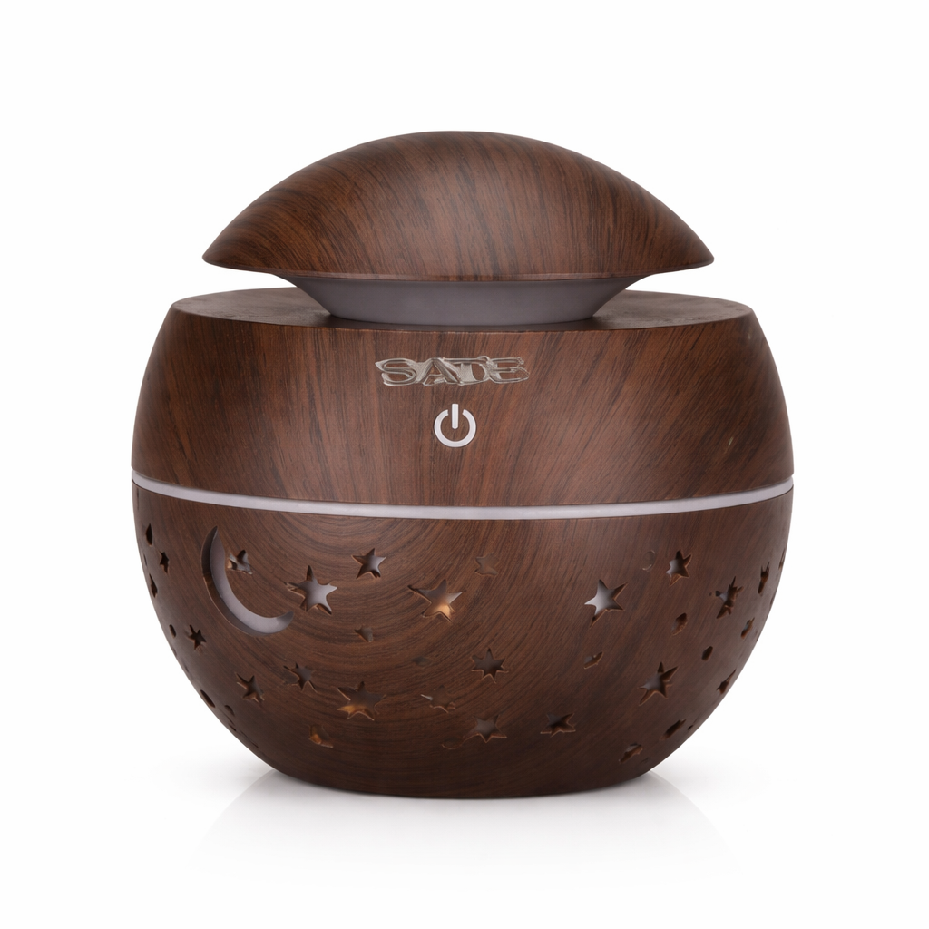 Humidificador Sate A-H6716 Difusor de Aroma 130ml Marrón Oscuro