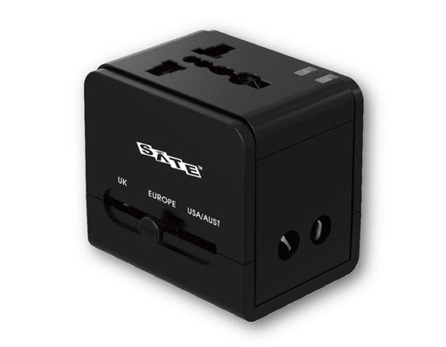 Enchufe universal SATE AD-0001 con doble puerto USB