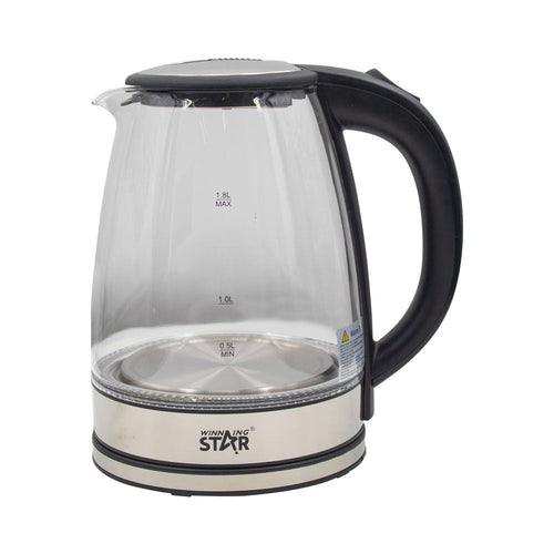 Jarra eléctrica de vidrio Winning Star ST-6017 de 1.8 litros
