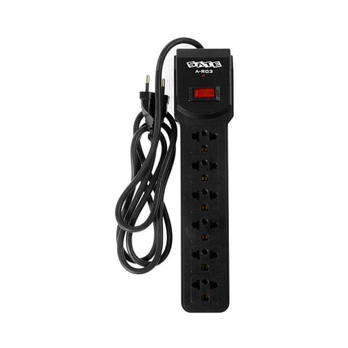 Prolongador eléctrico SATE A-R03 de 6 tomas con protección