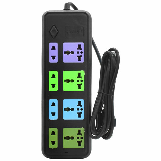 Prolongador eléctrico SATE A-RM385 5 metros 8 tomas de colores 2500W