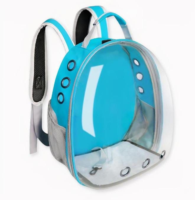 Mochila para mascotas sate A-MM1801 color celeste agua