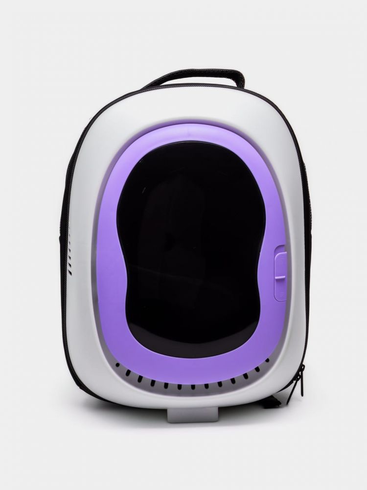 Mochila para mascotas sate A-MM1829 negro blanco y lila