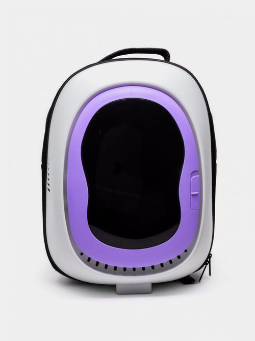Mochila para mascotas sate A-MM1829 negro blanco y lila