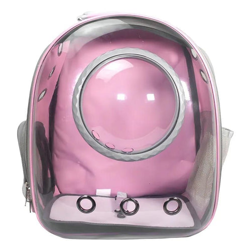 Mochila para mascotas sate A-MM1810 rosado y gris