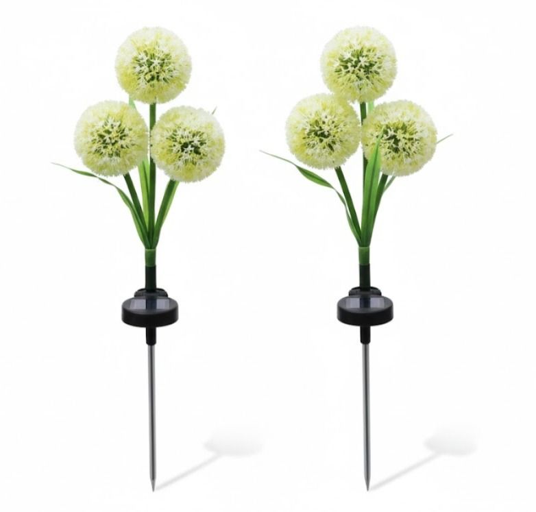 Estaca solar LED decorativa Allium Everest para jardín